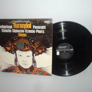 1976 Highlights From Puccinis Sutherland Turandot Pavarotti Lp Record Vinyl LP